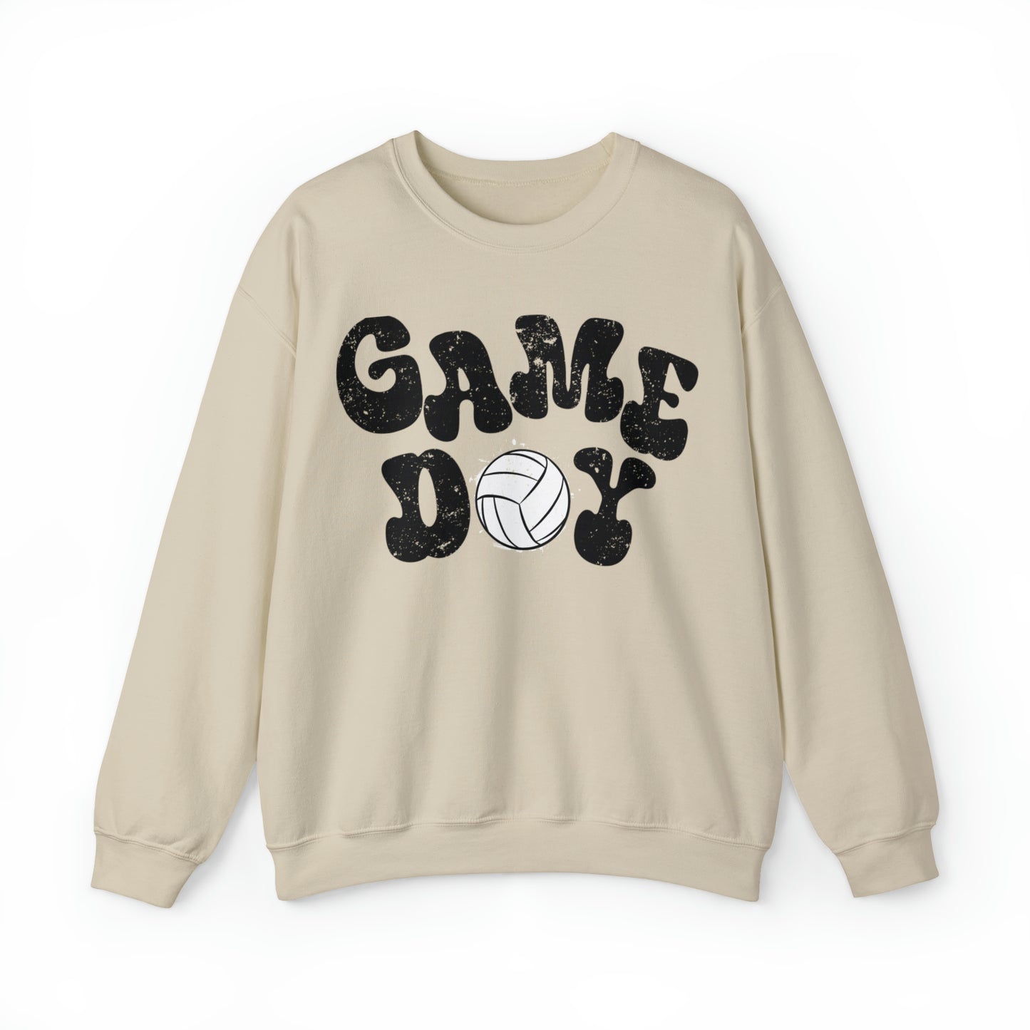 GAMEDAY DISTRESSED VOLLEYBALL Unisex Heavy Blend™ Crewneck Sweatshirt