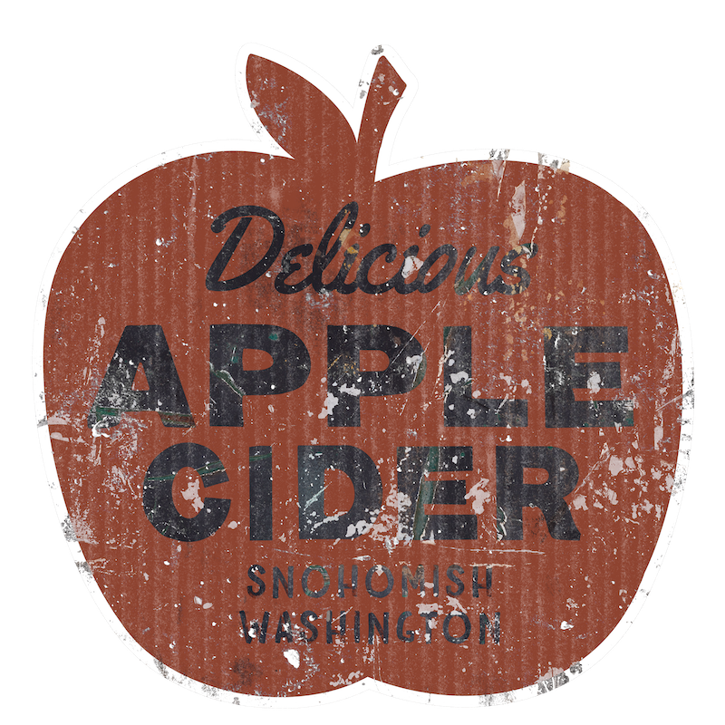 Apple Cider Ad Sign (Custom Carved)
