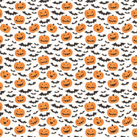 Bats and Jackolanterns Patterned Layering Panel Print
