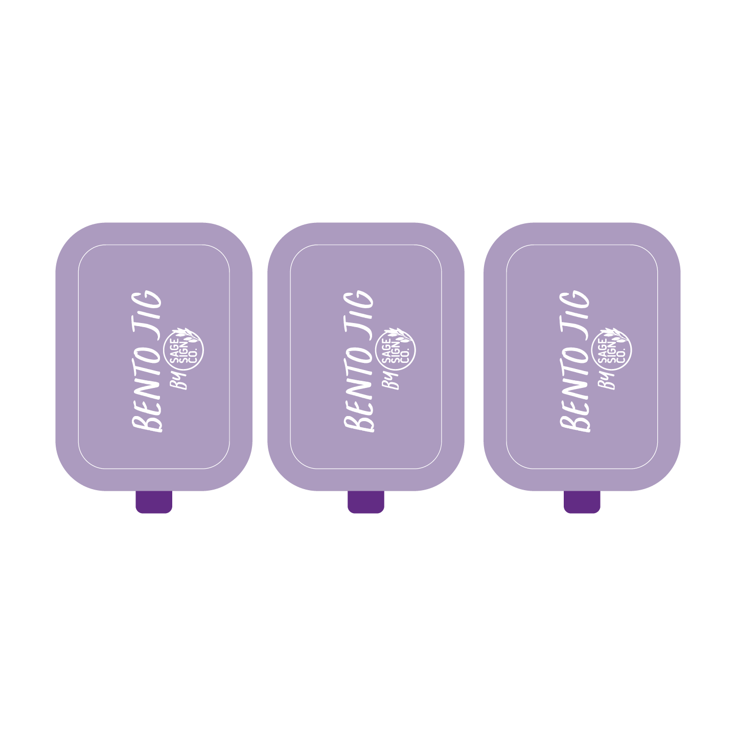Silicone Bento Box - THREE LID JIG - SVG File Download by SageSignCo