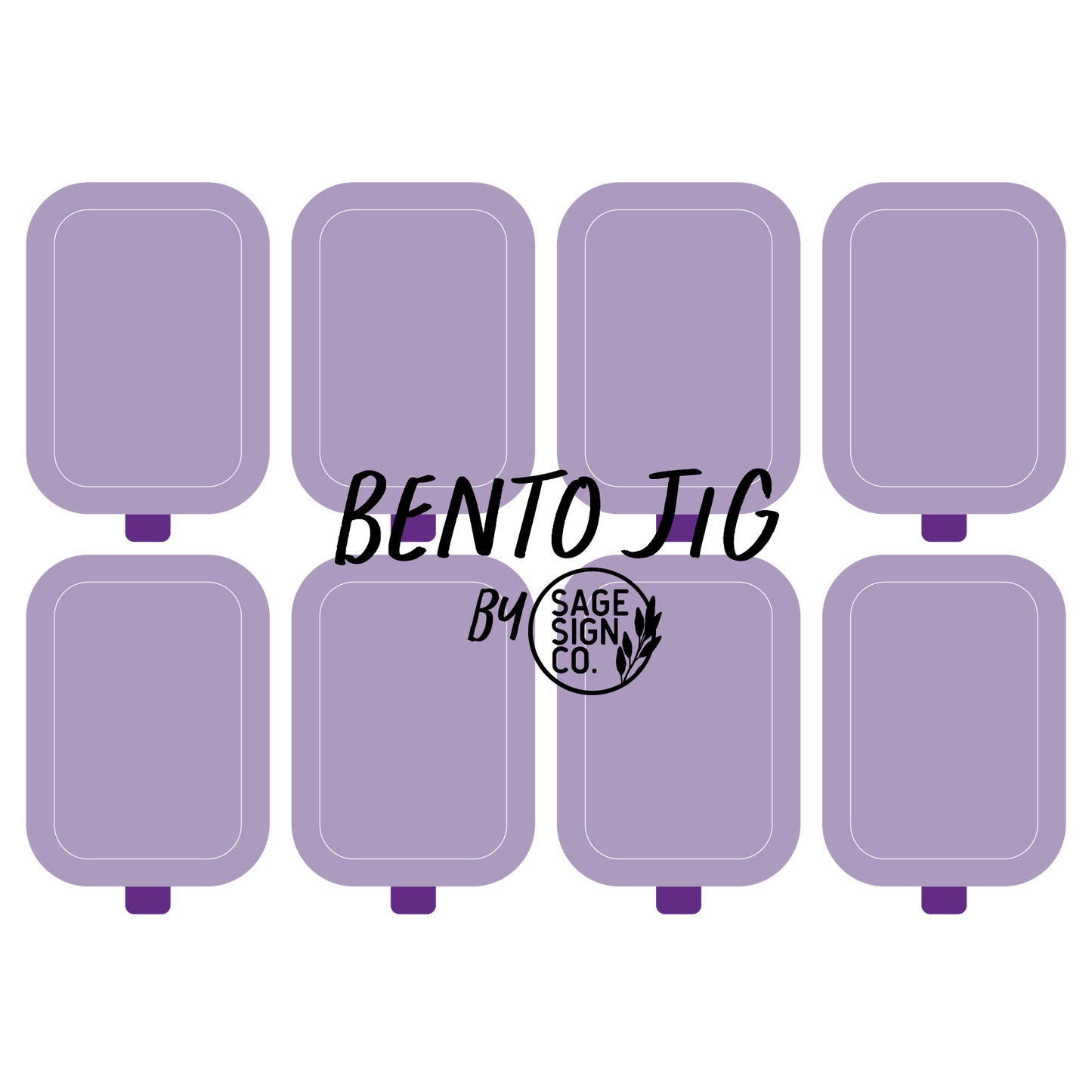 Silicone Bento Box - 8 LID JIG - SVG File Download by SageSignCo