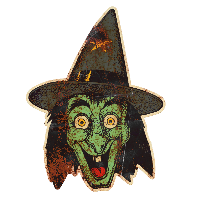 Cackling Witch Face (Custom Carved)