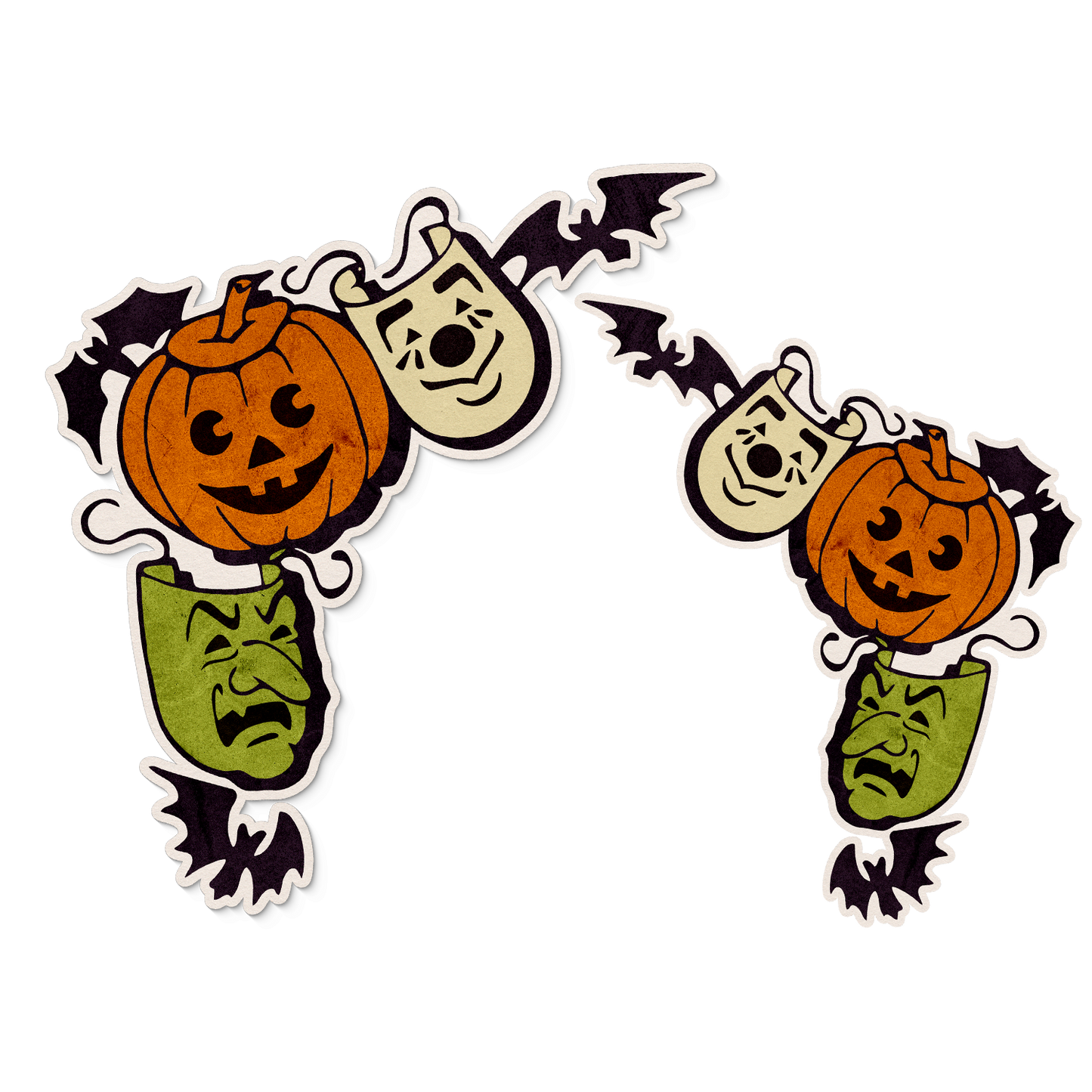 Spooky Trio Corner Brackets (Custom Carved)