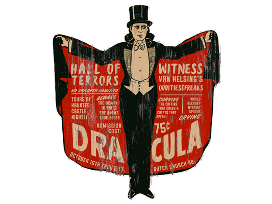 Dracula Haunted House Sign (Custom Carved)