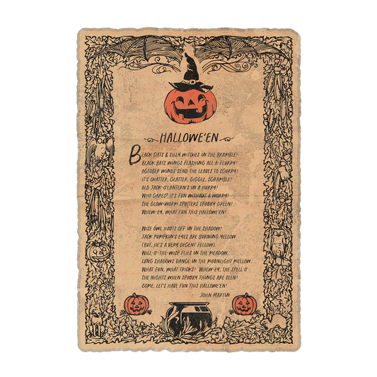 Halloween Poem (Custom Carved)