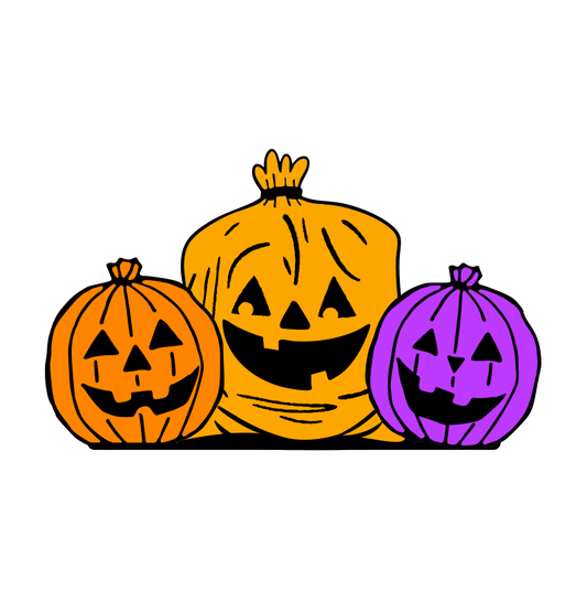 Jackolantern Leaf Bag Trio (Custom Carved)