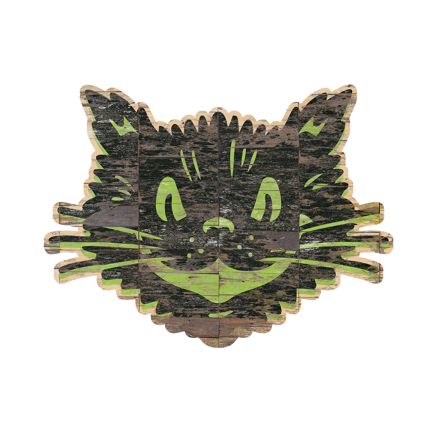 1940's Moderna Cartoon Cat Face (Custom Carved)