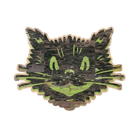 1940's Moderna Cartoon Cat Face (Custom Carved)