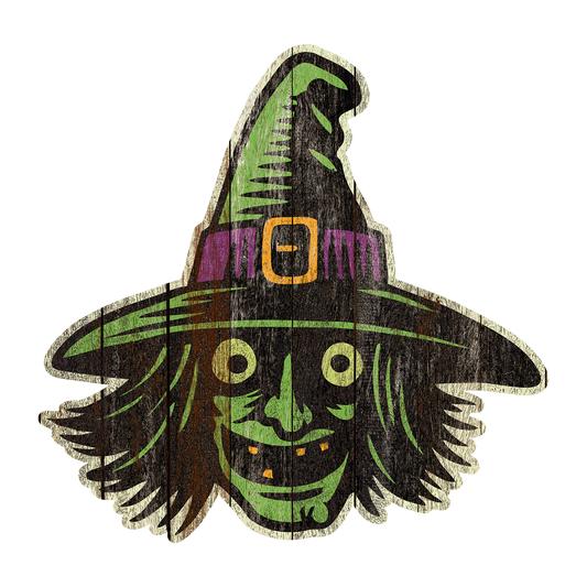 1940's Moderna Cartoon Witch Face (Custom Carved)