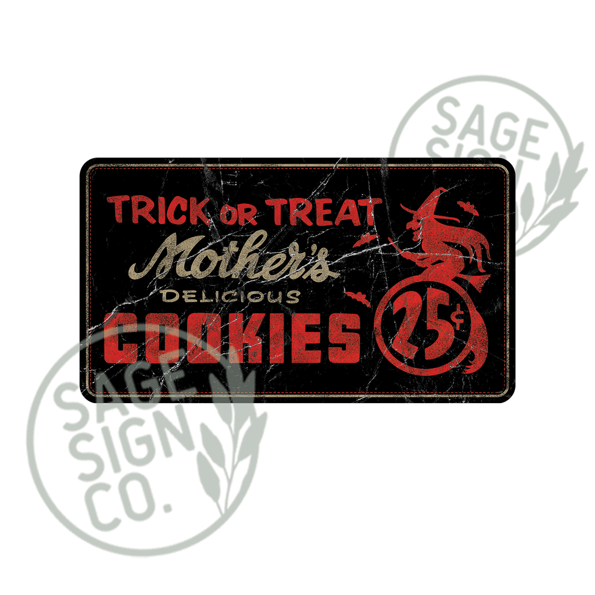 Mother's Cookies Trick or Trick Sign (Custom Carved)