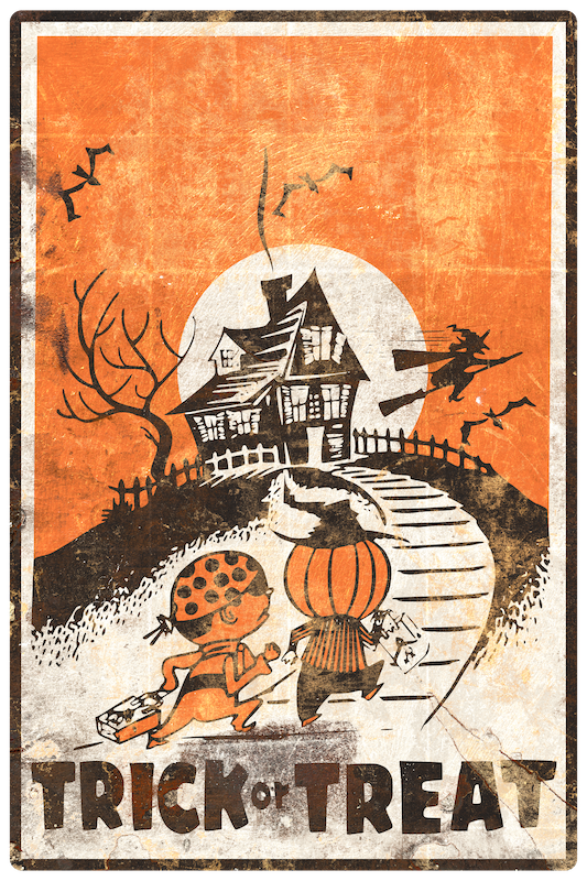 Old House Trick or Treat Bag