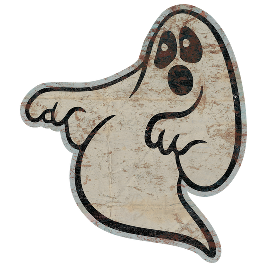 Retro Spooked Ghost (Custom Carved)
