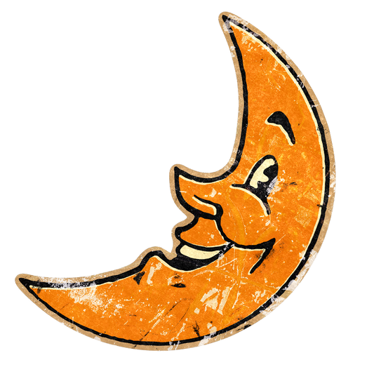 Smiling Crescent Moon (Custom Carved)