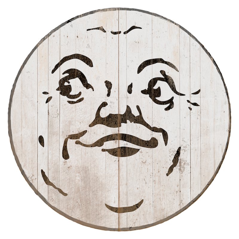 Smirking Man On The Moon (Custom Carved)