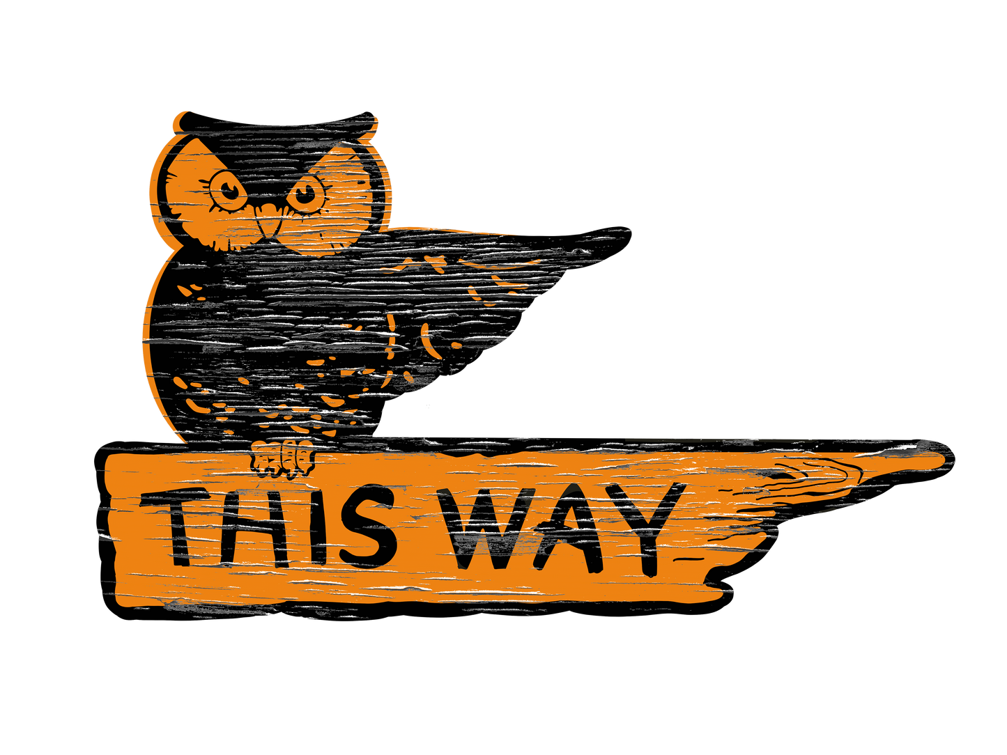 This Way Owl (Custom Carved)