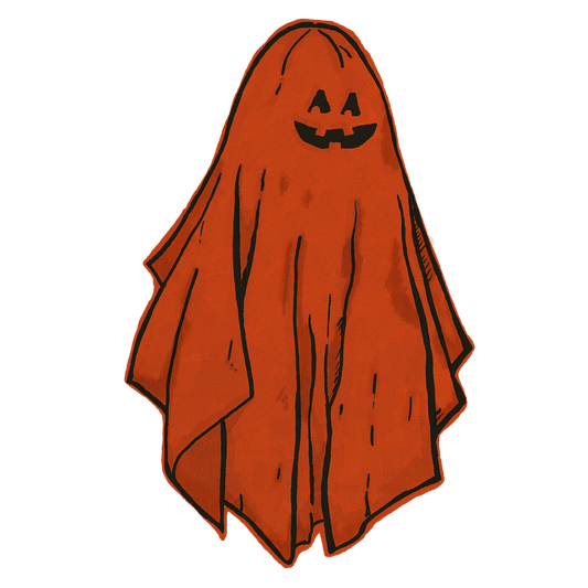 Floating Jackolantern Faced Ghost (Custom Carved)