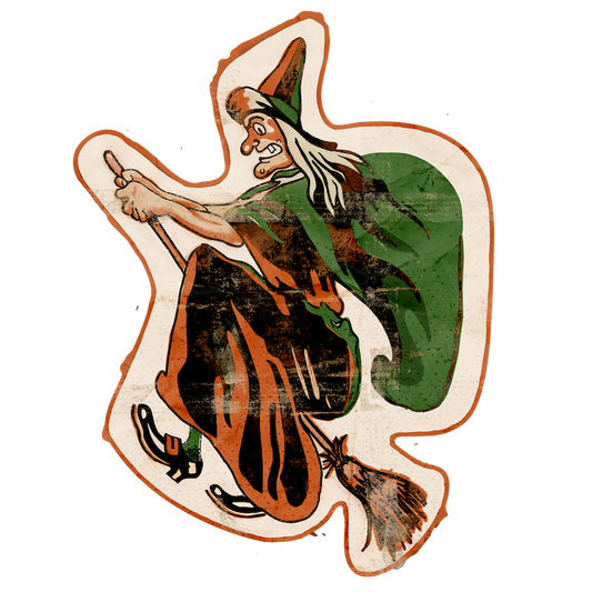 Warty Witch In Flight (Custom Carved)