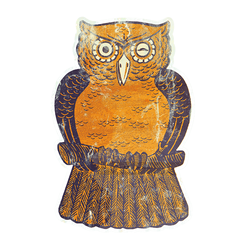 Winking Roosting Owl (Custom Carved)