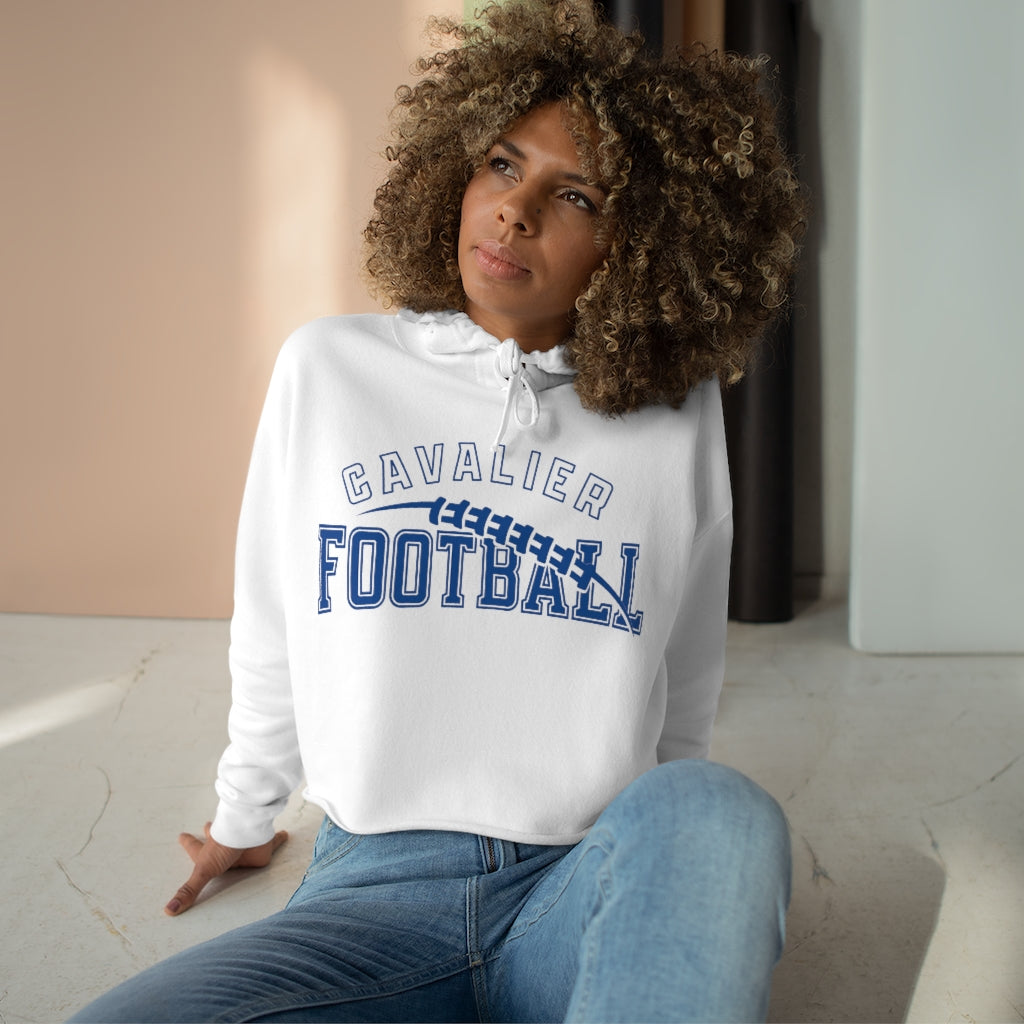 CAVALIER FOOTBALL WITH BALL GRAPHIC Crop Hoodie