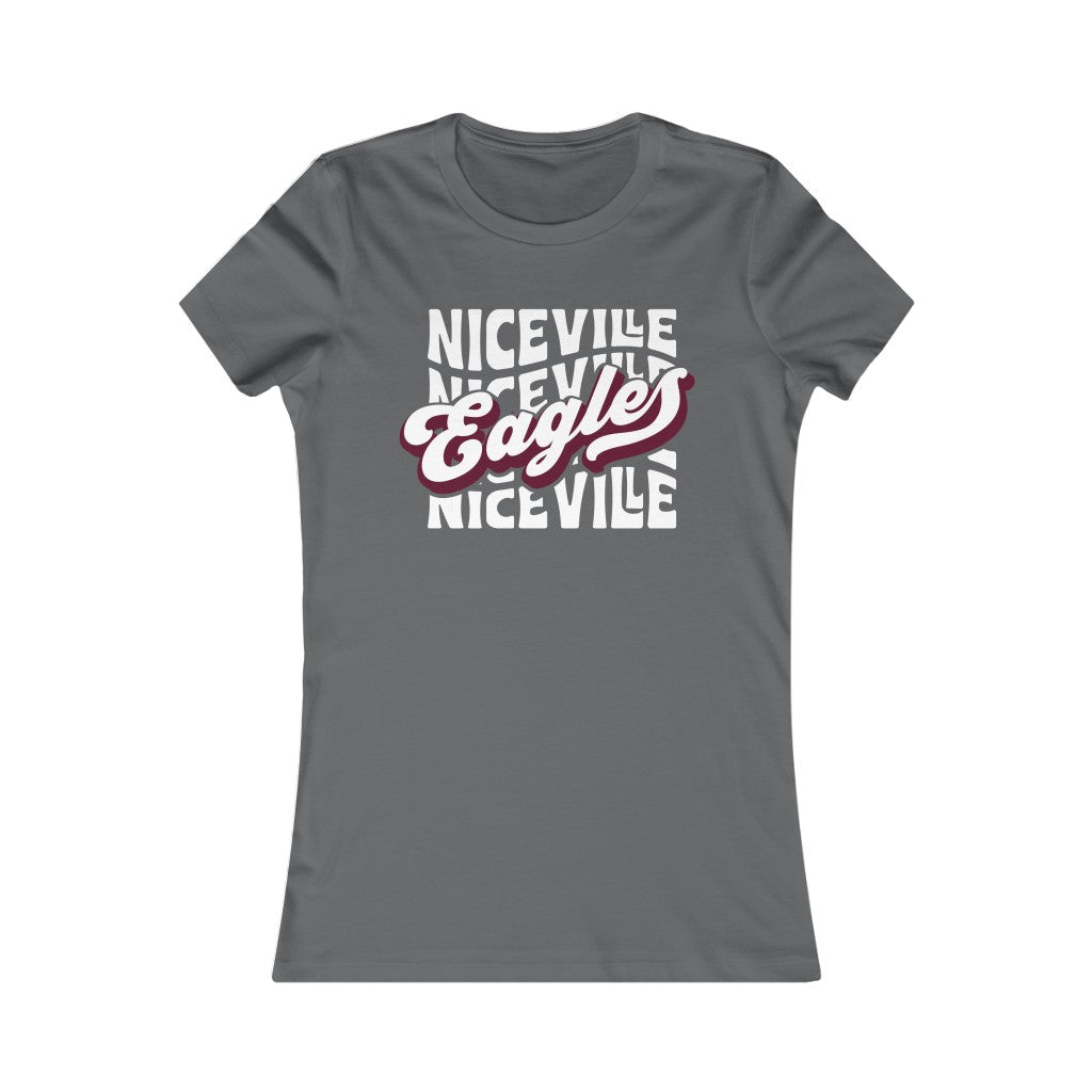 FUNKY RETRO NICEVILLE EAGLES - Women's Favorite BELLA+CANVAS Tee