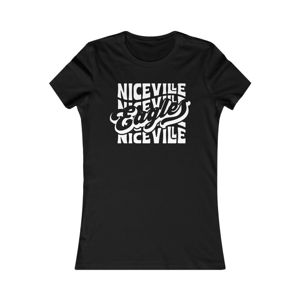 FUNKY RETRO NICEVILLE EAGLES - Women's Favorite BELLA+CANVAS Tee