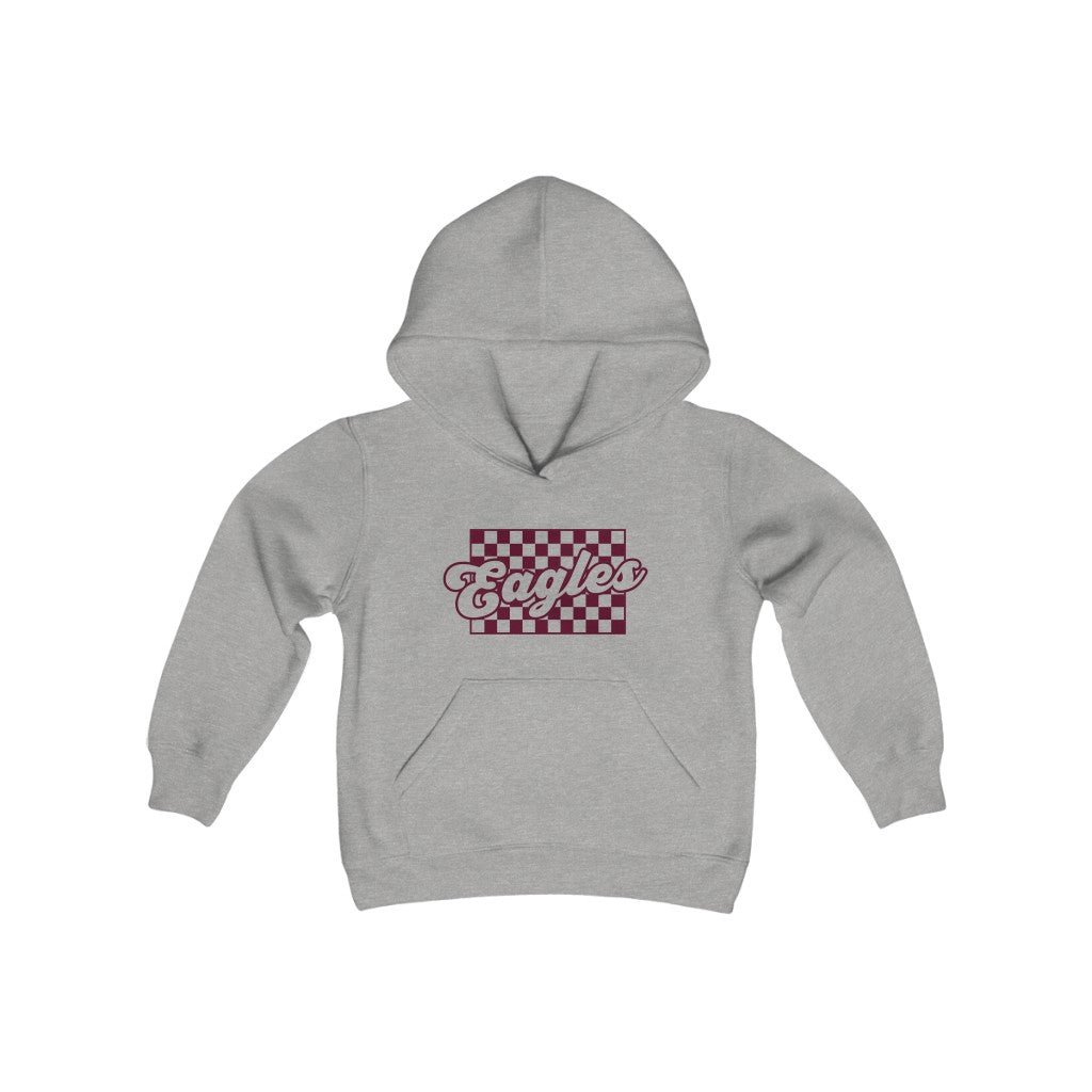 EAGLES THROWBACK CHECKERBOARD - Youth Premium Hoodie