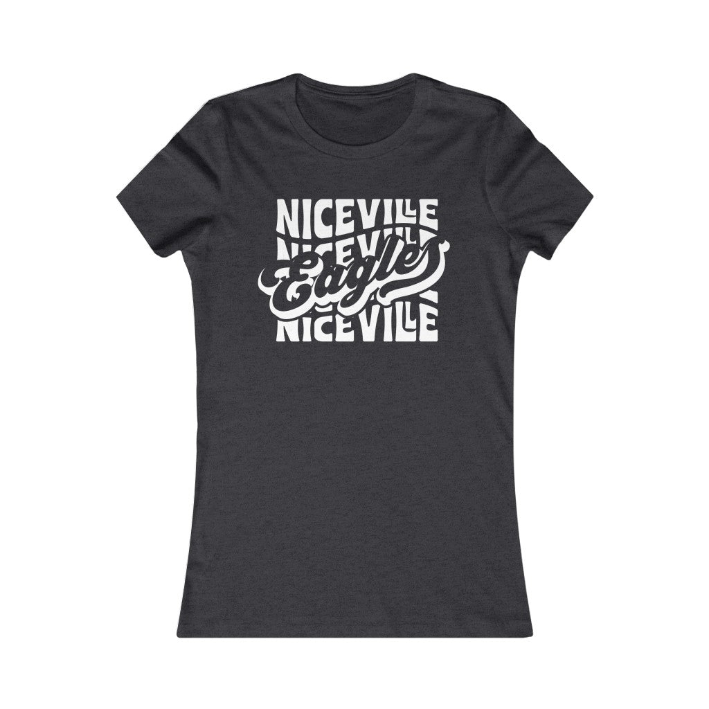 FUNKY RETRO NICEVILLE EAGLES - Women's Favorite BELLA+CANVAS Tee