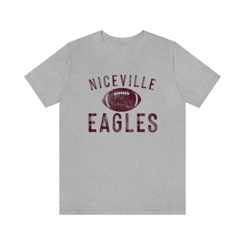 BATTLEWORN NICEVILLE EAGLES W/ FOOTBALL - Unisex Jersey Short Sleeve Tee BELLA+CANVAS