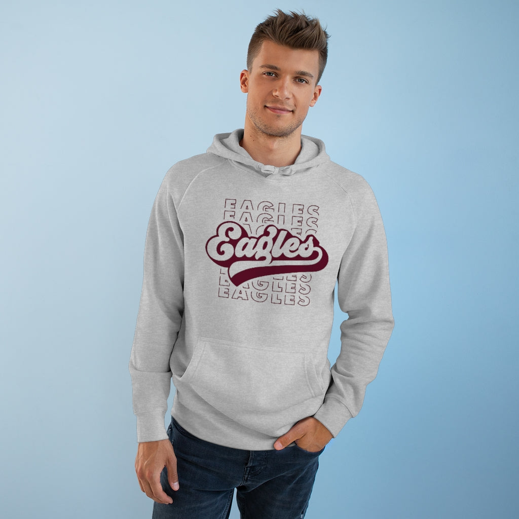 EAGLES W/ RETRO SCRIPT OVERLAY - Unisex Premium Hoodie