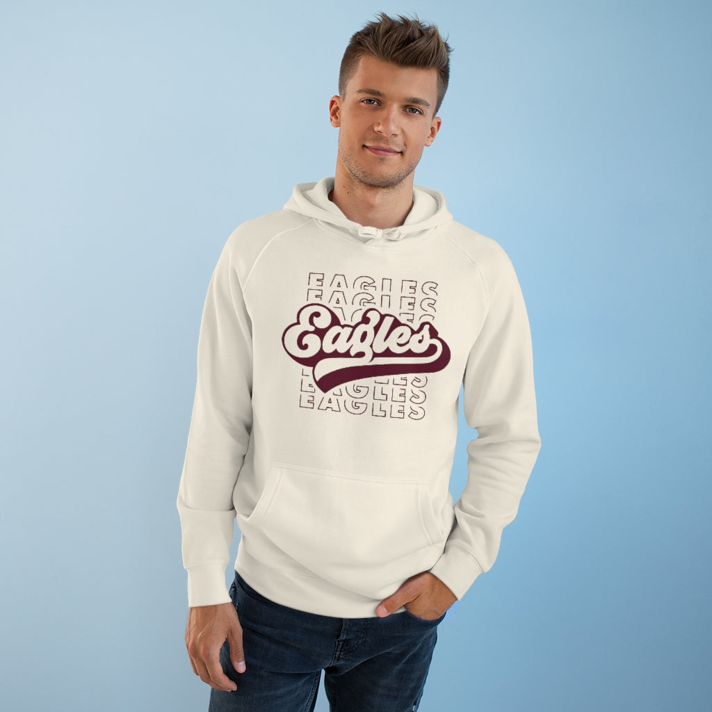 EAGLES W/ RETRO SCRIPT OVERLAY - Unisex Premium Hoodie