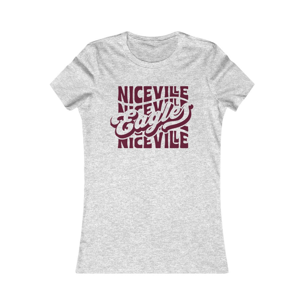 FUNKY RETRO NICEVILLE EAGLES - Women's Favorite BELLA+CANVAS Tee