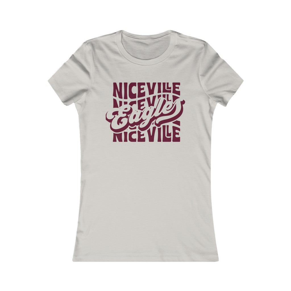 FUNKY RETRO NICEVILLE EAGLES - Women's Favorite BELLA+CANVAS Tee