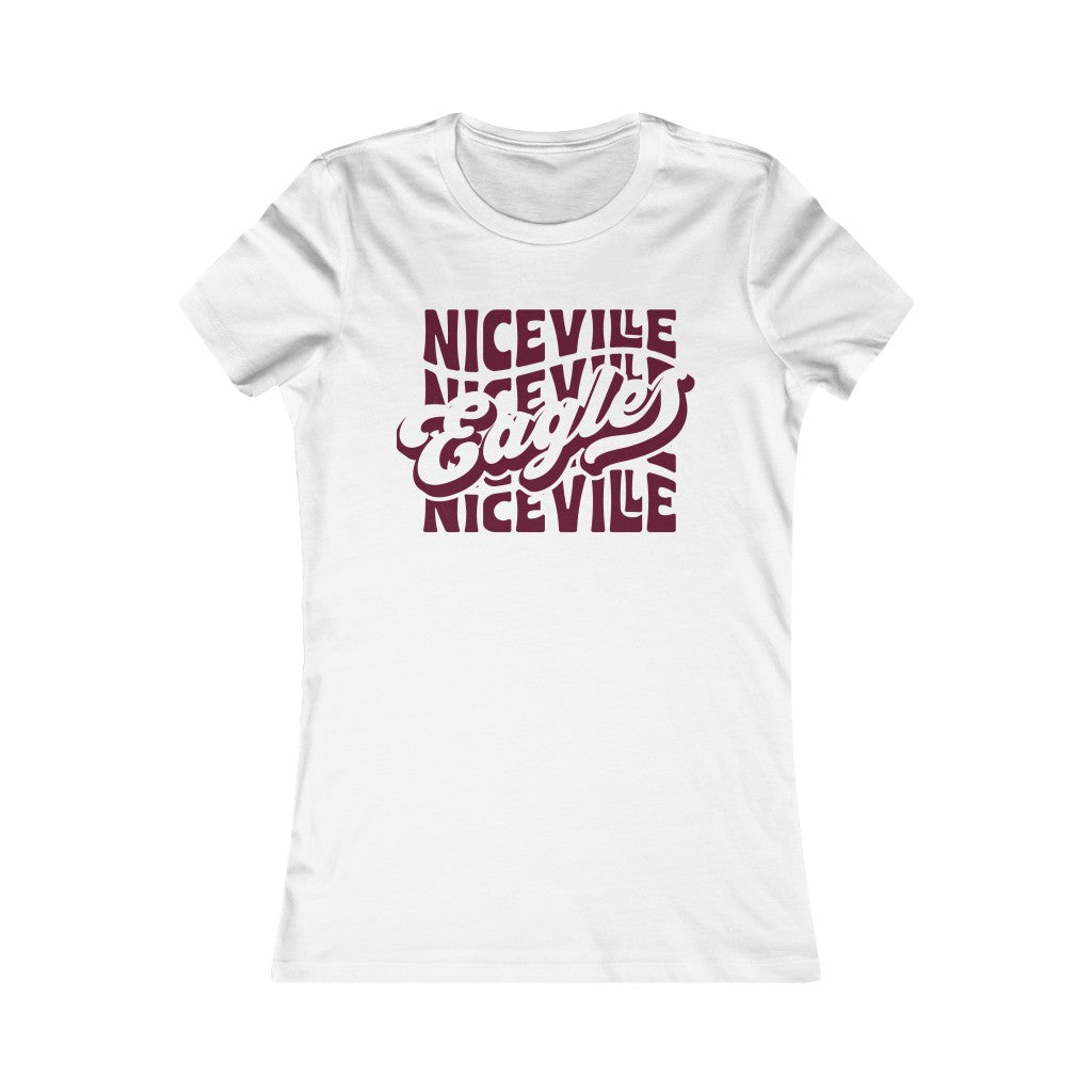 FUNKY RETRO NICEVILLE EAGLES - Women's Favorite BELLA+CANVAS Tee