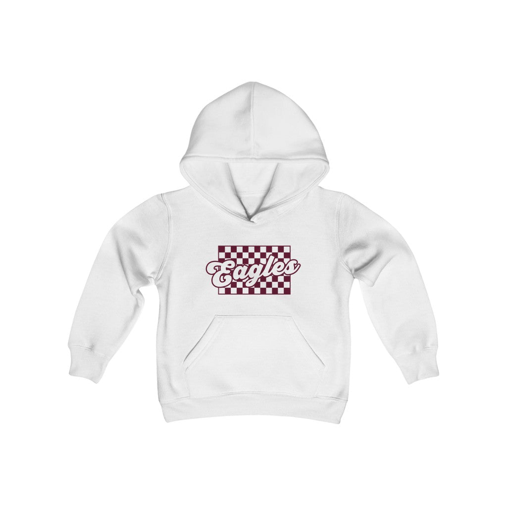 EAGLES THROWBACK CHECKERBOARD - Youth Premium Hoodie