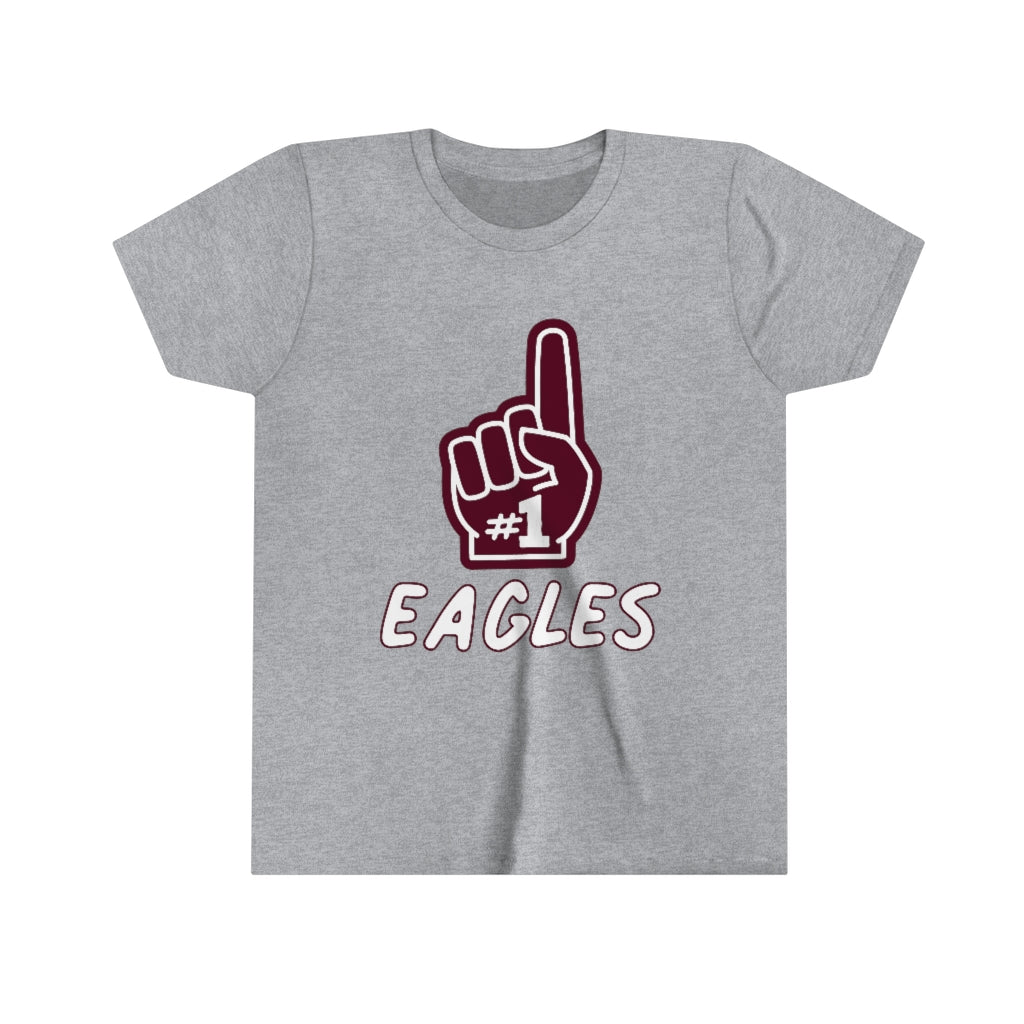 FOAM FINGER NUMBER ONE EAGLES - Youth Short Sleeve Tee BELLA+CANVAS