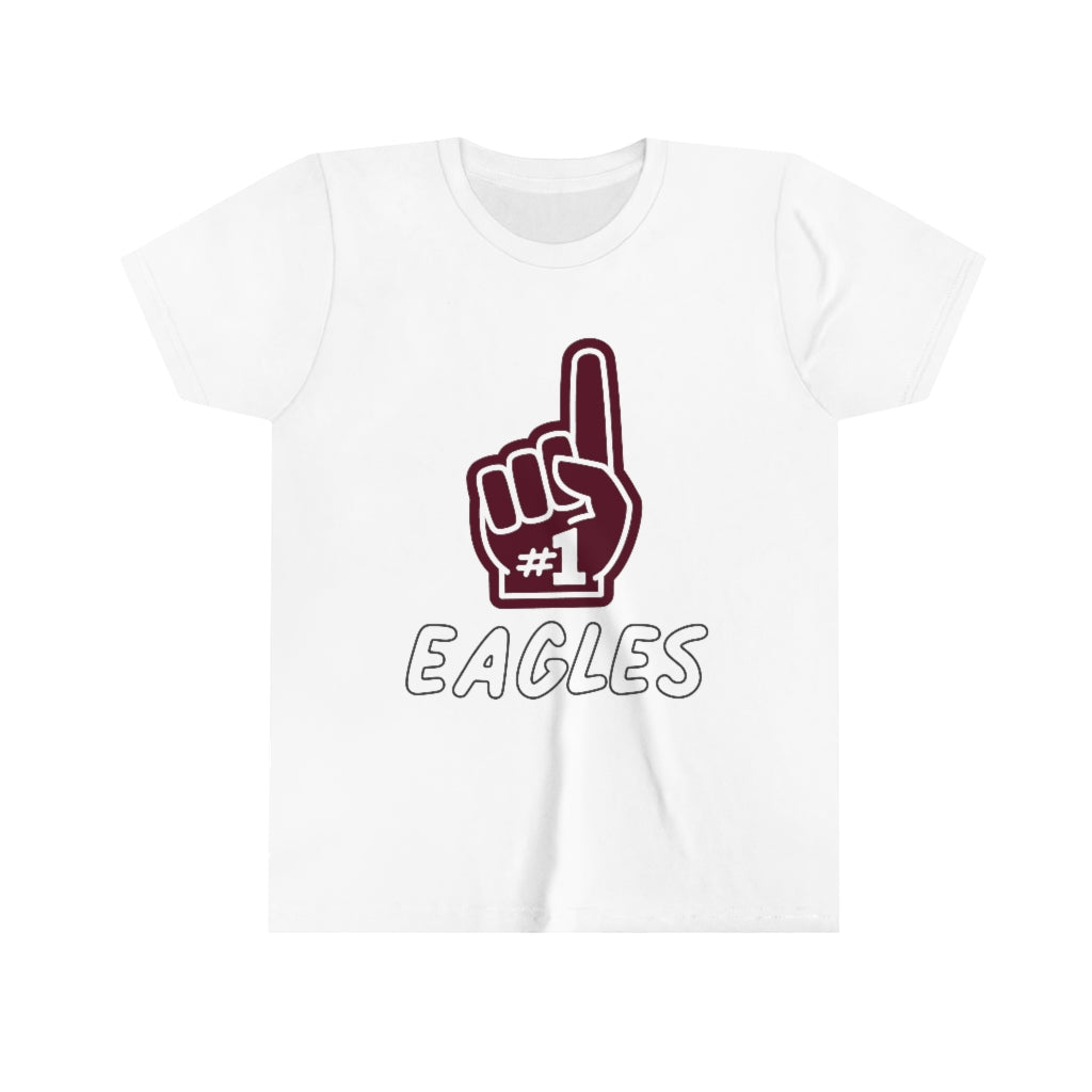 FOAM FINGER NUMBER ONE EAGLES - Youth Short Sleeve Tee BELLA+CANVAS