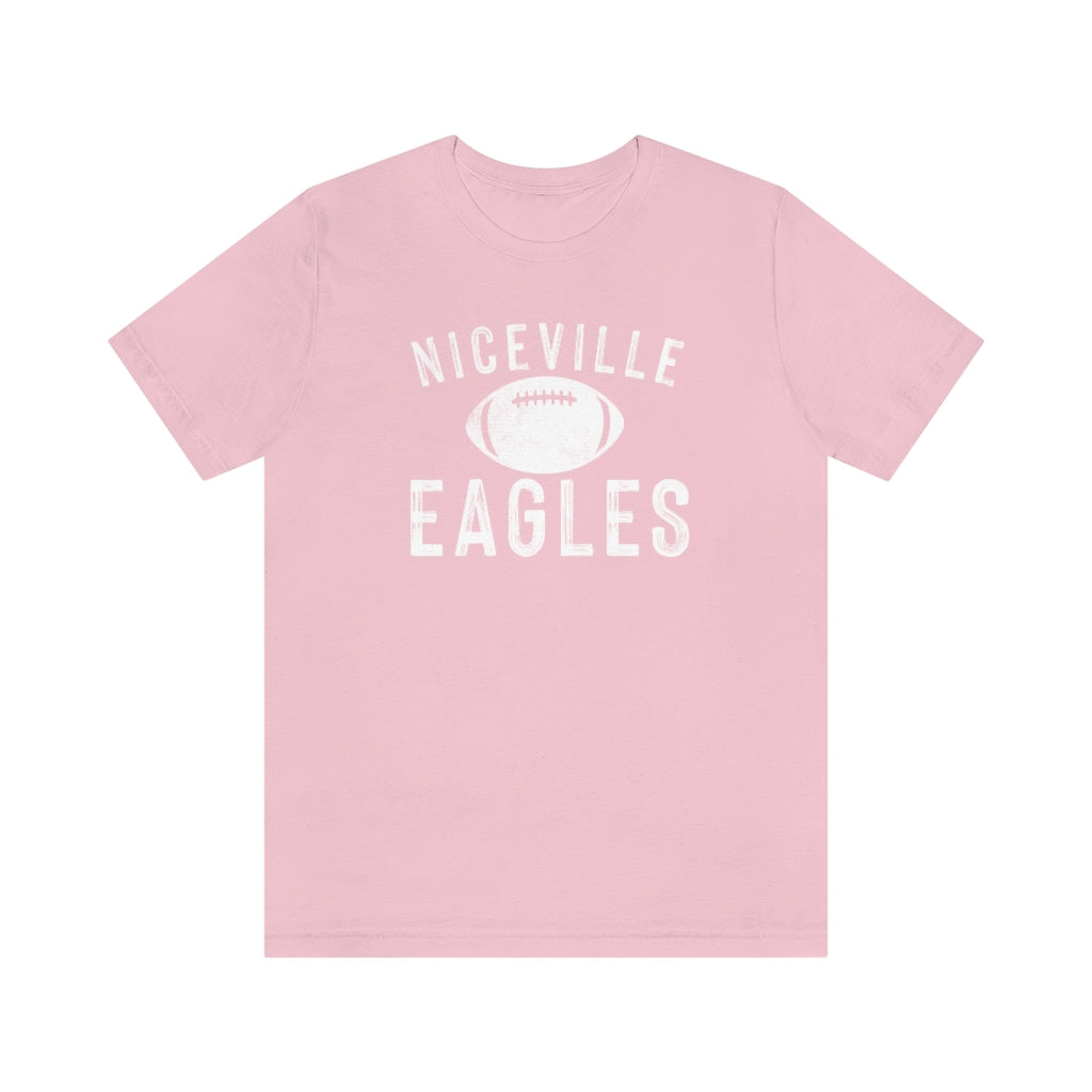 BATTLEWORN NICEVILLE EAGLES W/ FOOTBALL - Unisex Jersey Short Sleeve Tee BELLA+CANVAS