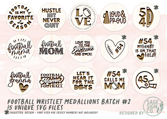 BUNDLE of 15 Unique FOOTBALL THEME SVG Design Files
