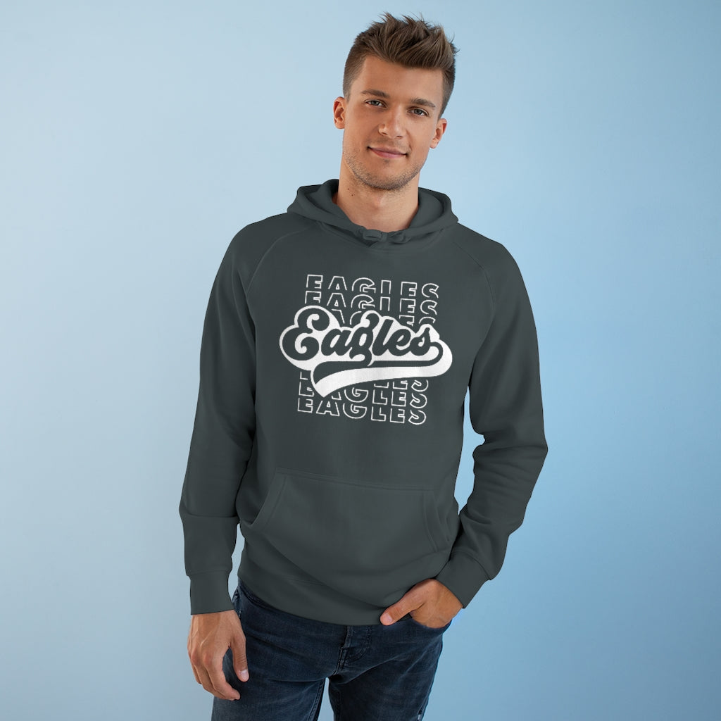 EAGLES W/ RETRO SCRIPT OVERLAY - Unisex Premium Hoodie