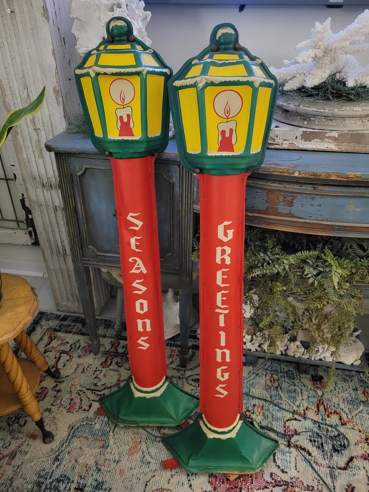 NOMA Seasons Greetings Lamp Duo - Vintage Inspired FREE SHIPPING