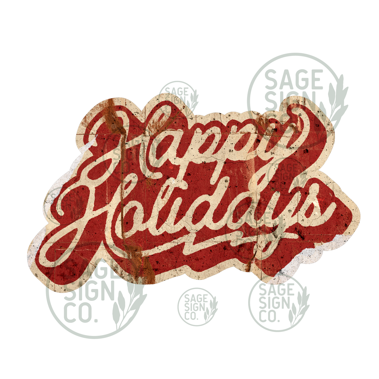 Happy Holidays Handscript (FREE SHIPPING!)