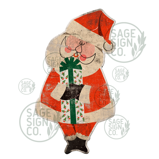 Rosy Cheeks Santa With Gift (FREE SHIPPING!)
