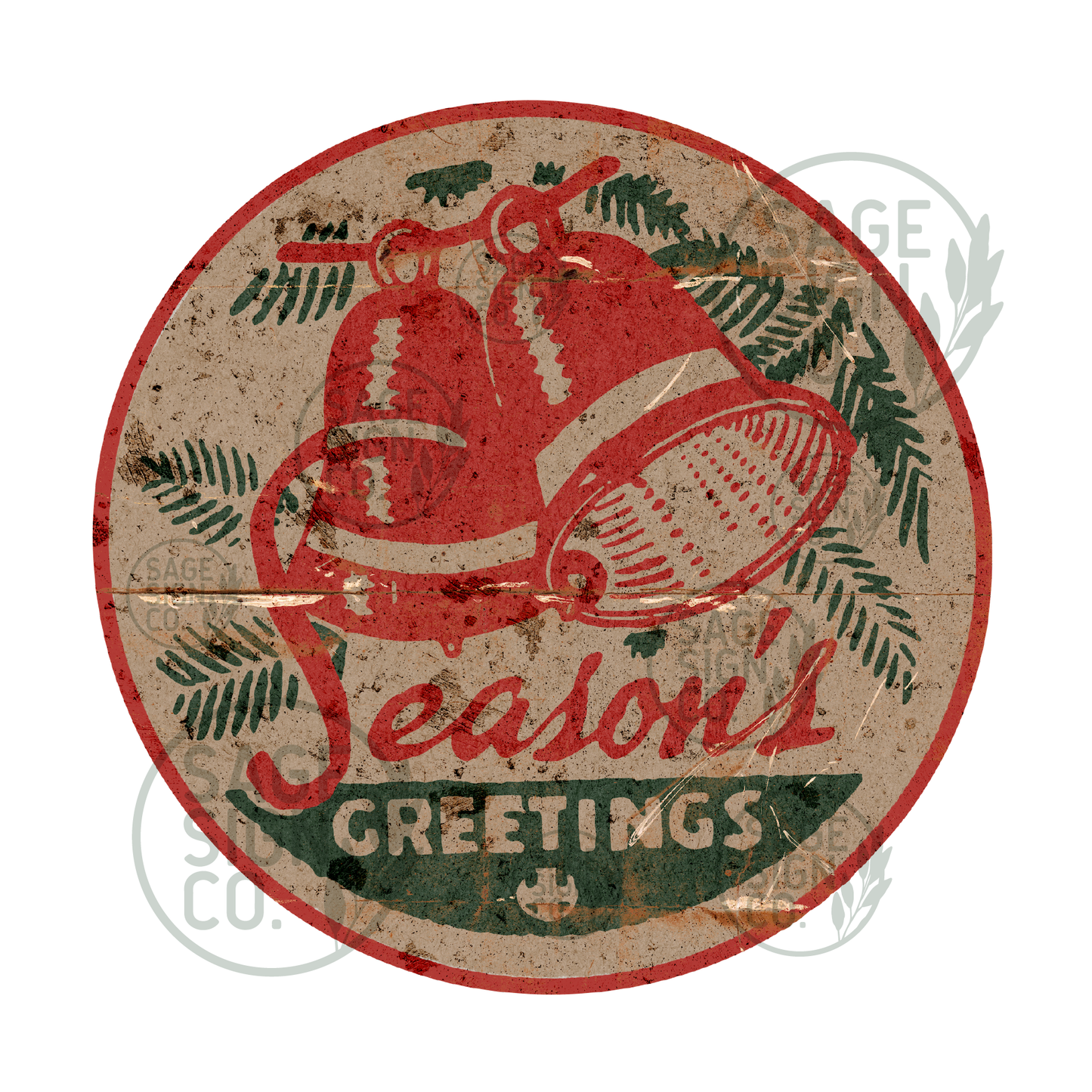 Season's Greetings Milk Bottle Seal Reproduction (FREE SHIPPING!)