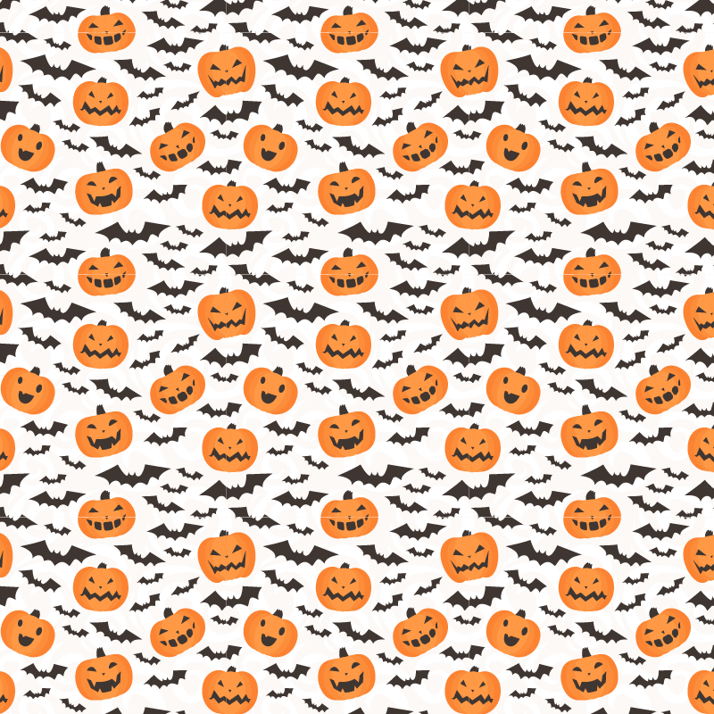 Bats and Jackolanterns Patterned Layering Panel Print