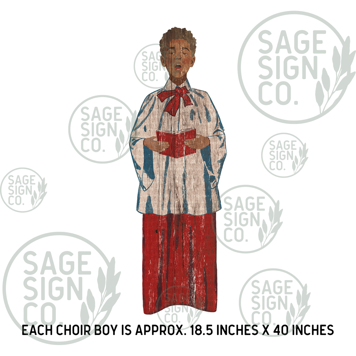 Douglas Fir Christmas Choir Boy (Boy #4) Vintage Inspired FREE SHIPPING