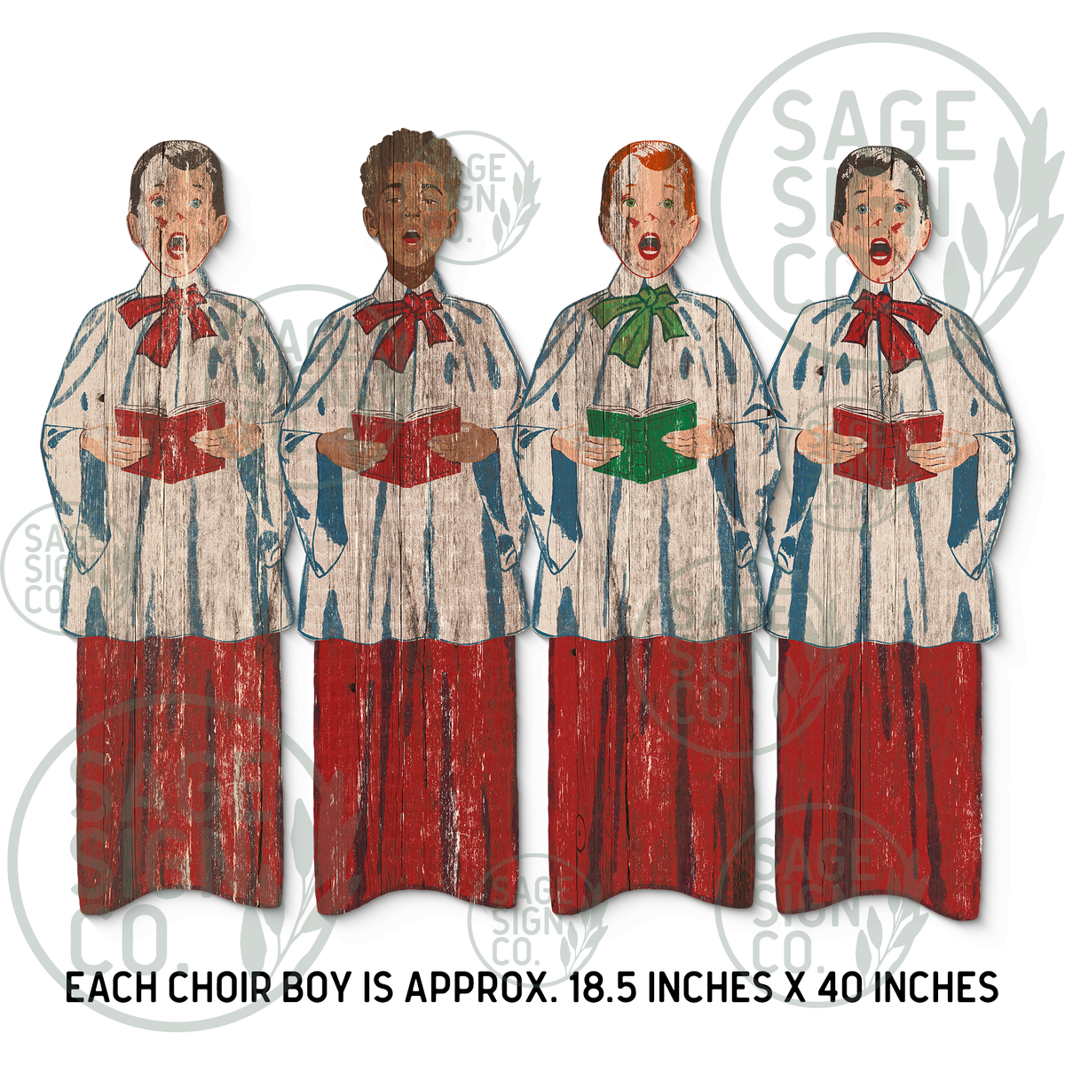 Douglas Fir Christmas Choir Boy (Boy #1) Vintage Inspired FREE SHIPPING