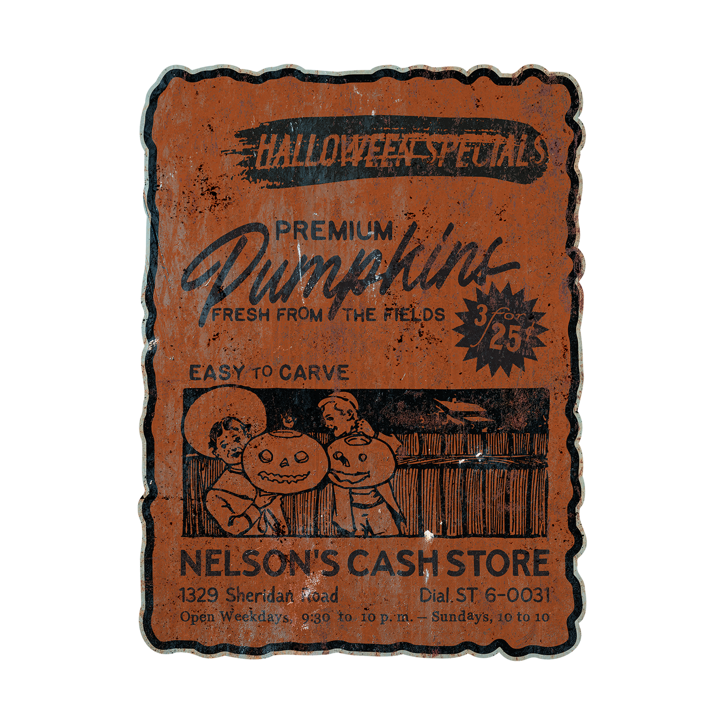 Grocer's Pumpkin Special Advertisment (Custom Carved)