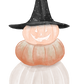 Stacked Terracotta Pumpkins and Witchy Jackolantern (Custom Carved)