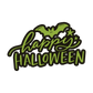 Happy Halloween Handscript with Bat and Stars (Custom Carved)