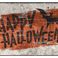 Happy Halloween With Flying Bat (Custom Carved)